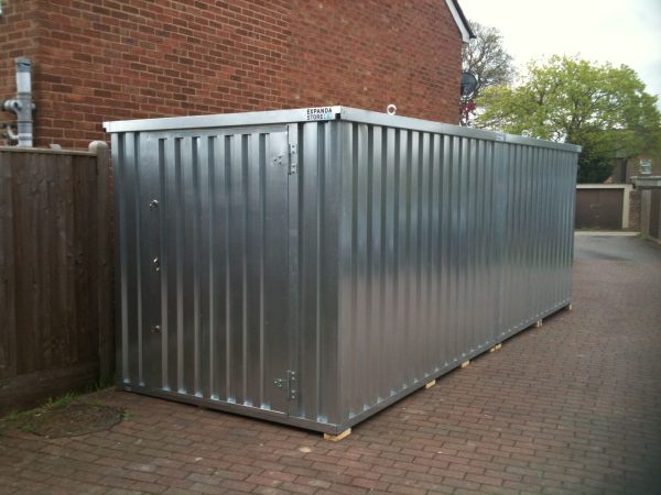 4M X 2.1M Flat Pack Container Store – Galvanised